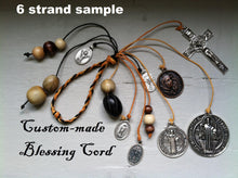 Load image into Gallery viewer, St. Benedict home or car blessing cord. Christmas ornament.
