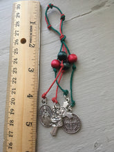 Load image into Gallery viewer, St. Benedict home or car blessing cord. Christmas ornament.