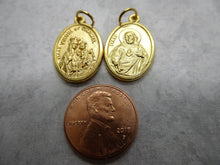 Load image into Gallery viewer, Our Lady of Mount Carmel holy medal w the Sacred Heart of Jesus