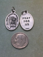 Load image into Gallery viewer, St. Louise de Marillac silver oxide holy medal