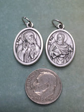 Load image into Gallery viewer, Sts. Peter & Paul holy medal - Catholic Saints and Apostles - patrons of evangelists, authors, public relations, bridge builders, fishermen