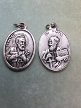 Load image into Gallery viewer, Sts. Peter & Paul holy medal - Catholic Saints and Apostles - patrons of evangelists, authors, public relations, bridge builders, fishermen