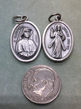 Load image into Gallery viewer, St. Maria Faustina Kowalska (1905-1938) w the Divine Mercy on reverse holy medal