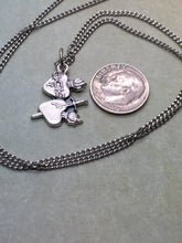 Load image into Gallery viewer, Sacred Heart and Immaculate Heart charm necklace