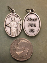 Load image into Gallery viewer, St. Mark the Evangelist (died 68) silver oxide holy medal