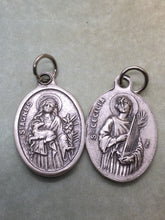 Load image into Gallery viewer, St. Agnes & St. Cecilia silver oxide holy medal