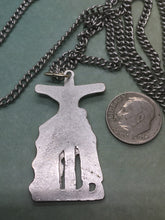 Load image into Gallery viewer, Crucifixion scene silver oxide pendant necklace