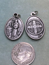 Load image into Gallery viewer, St. Benedict of Nursia (c.480-547) oval holy medal, 3 styles