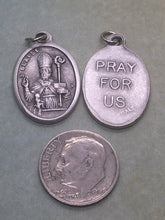 Load image into Gallery viewer, St. Blaise silver oxide holy medal - 3 styles