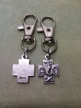 Load image into Gallery viewer, Christian Peace Cross key clip, key ring