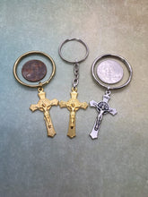 Load image into Gallery viewer, Benedictine Crucifix, silver ox or gold tone, abt 1.5 in tall