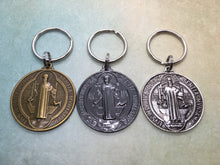 Load image into Gallery viewer, St. Benedict medal key ring