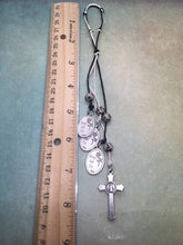 Load image into Gallery viewer, Impossible Situations Blessing Cord, aka Catholic Door Hanger. St Jude, St Rita of Cassia, St Philomena, Crucifix