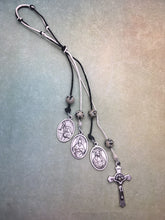 Load image into Gallery viewer, Impossible Situations Blessing Cord, aka Catholic Door Hanger. St Jude, St Rita of Cassia, St Philomena, Crucifix