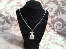 Load image into Gallery viewer, Crucifixion scene silver oxide pendant necklace