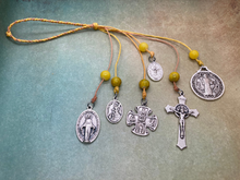 Load image into Gallery viewer, St. Benedict Protection from Evil Catholic Door Hanger. Assorted Colors.