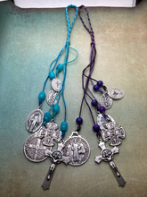 Load image into Gallery viewer, St. Benedict Protection from Evil Catholic Door Hanger. Assorted Colors.