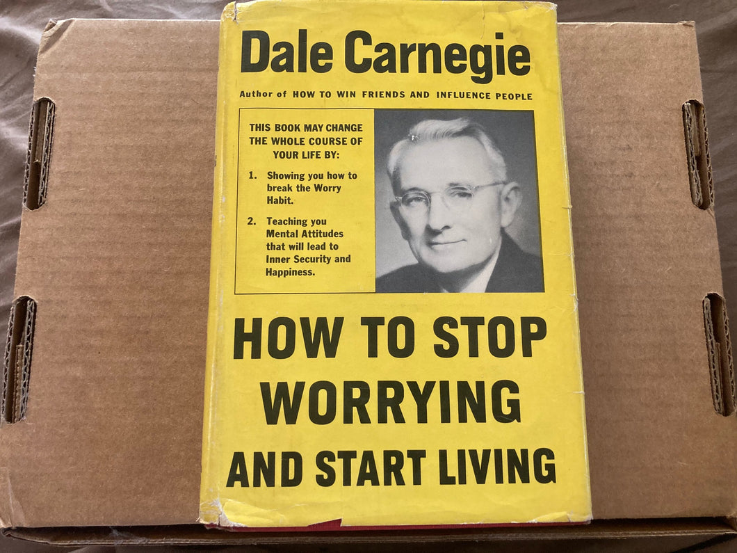 1952 Dale Carnegie How to Stop Worrying and Start Living - Autographed
