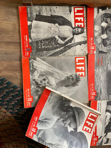 lot (9) 1940’s LIFE magazines