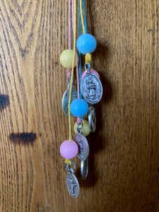 Expectant Mother Gift - home door blessing cord - Catholic door hanger
