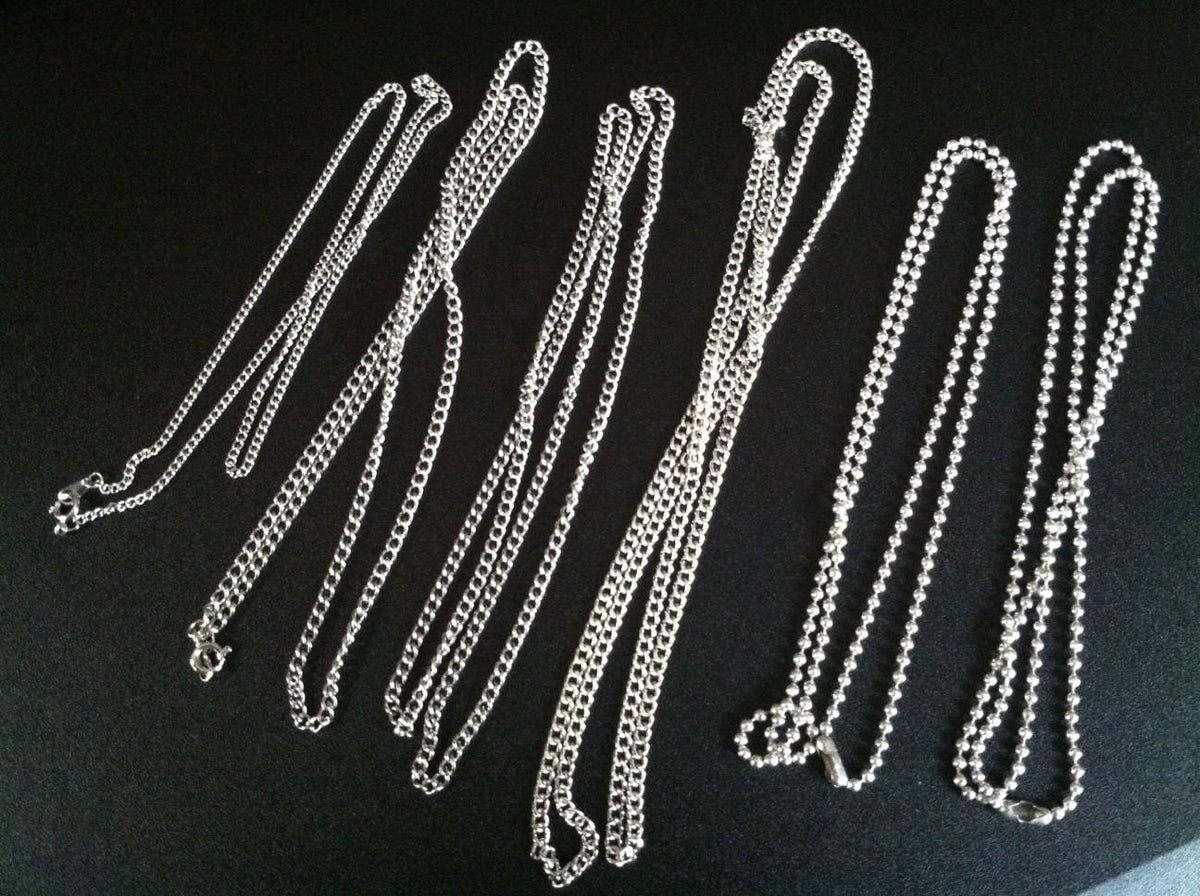 Holy Medal Chains - stainless steel, aluminum, curb link and ball chai ...