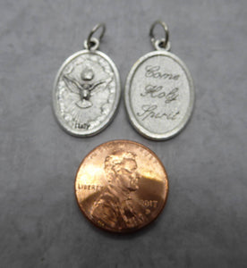 Holy Spirit silver oxide holy medal