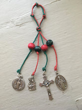 Load image into Gallery viewer, St. Benedict home or car blessing cord. Christmas ornament.
