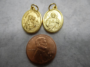Our Lady of Mount Carmel holy medal w the Sacred Heart of Jesus