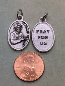 St. Philip Neri (1515-1595) silver oxide holy medal
