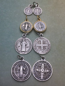 St. Benedict (c.480-547) Round holy medal - 4 sizes