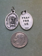 Load image into Gallery viewer, St. Louise de Marillac silver oxide holy medal
