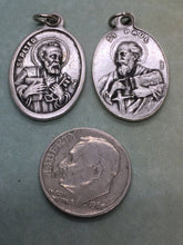 Load image into Gallery viewer, Sts. Peter &amp; Paul holy medal - Catholic Saints and Apostles - patrons of evangelists, authors, public relations, bridge builders, fishermen
