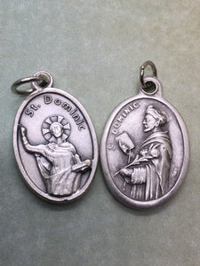 St. Dominic de Guzman holy medal - Catholic saint - patron of astronomers, falsely accused, scientists - founder of the Order of Preachers