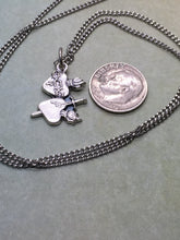 Load image into Gallery viewer, Sacred Heart and Immaculate Heart charm necklace
