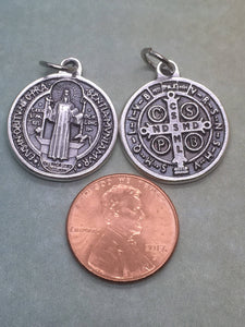 St. Benedict (c.480-547) Round holy medal - 4 sizes