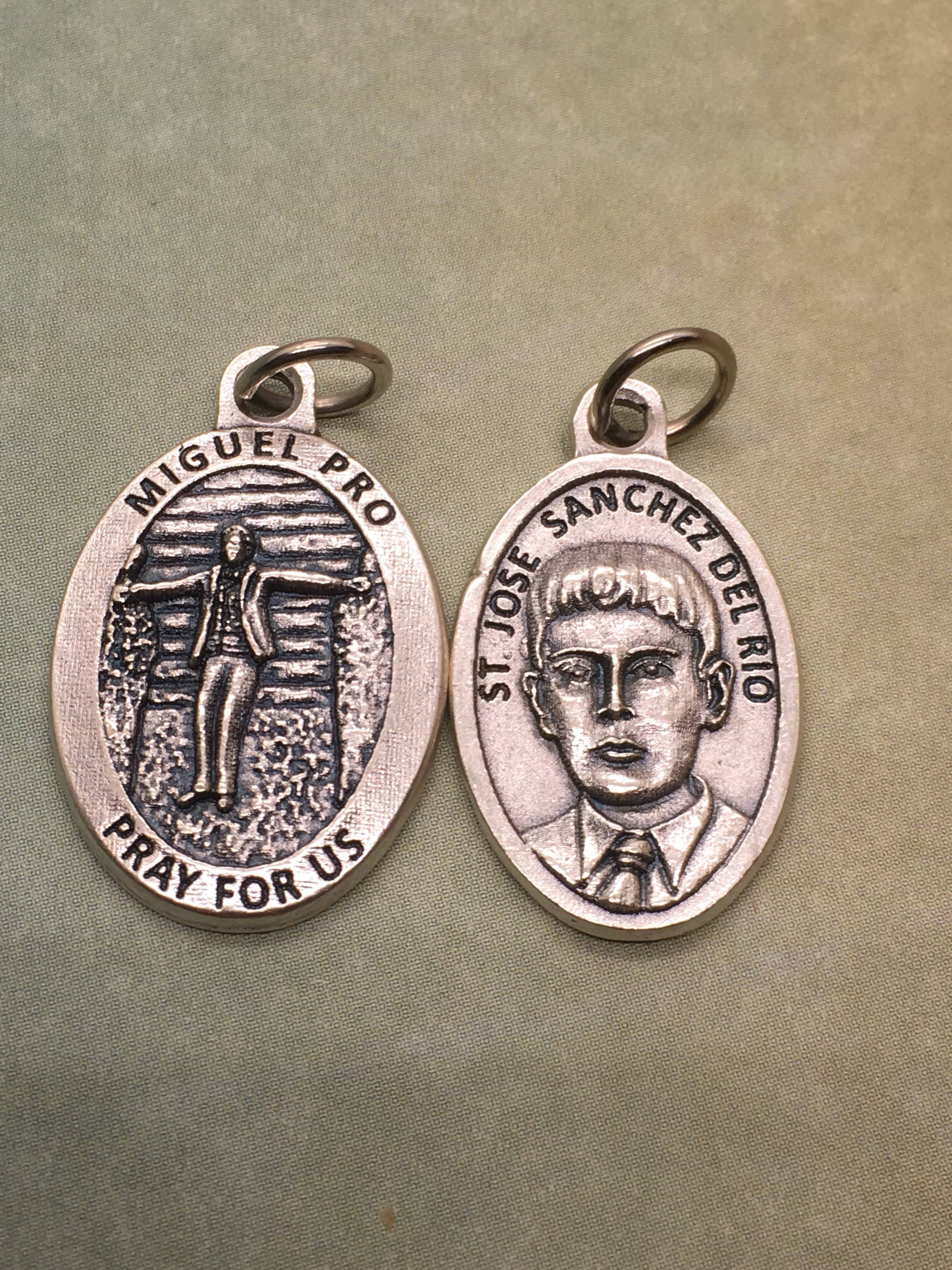 Choice -- Bl. Miguel Agustin Pro (1891-1927) OR St. Jose Sanchez del Rio (1913-1928) holy medals