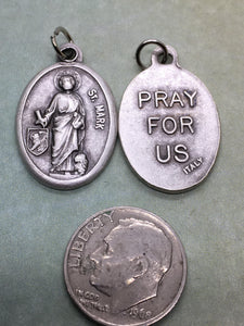 St. Mark the Evangelist (died 68) silver oxide holy medal