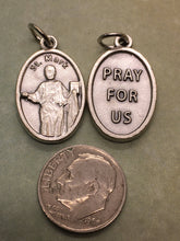 Load image into Gallery viewer, St. Mark the Evangelist (died 68) silver oxide holy medal
