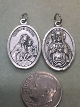 Load image into Gallery viewer, Our Lady of Mount Carmel holy medal w the Sacred Heart of Jesus
