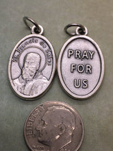 Load image into Gallery viewer, St. Francis de Sales silver oxide holy medal - Catholic saint - patron of authors, deaf people, educators, journalist, Catholic press
