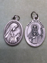 Load image into Gallery viewer, St. Gertrude the Great (1256-1302) holy medal
