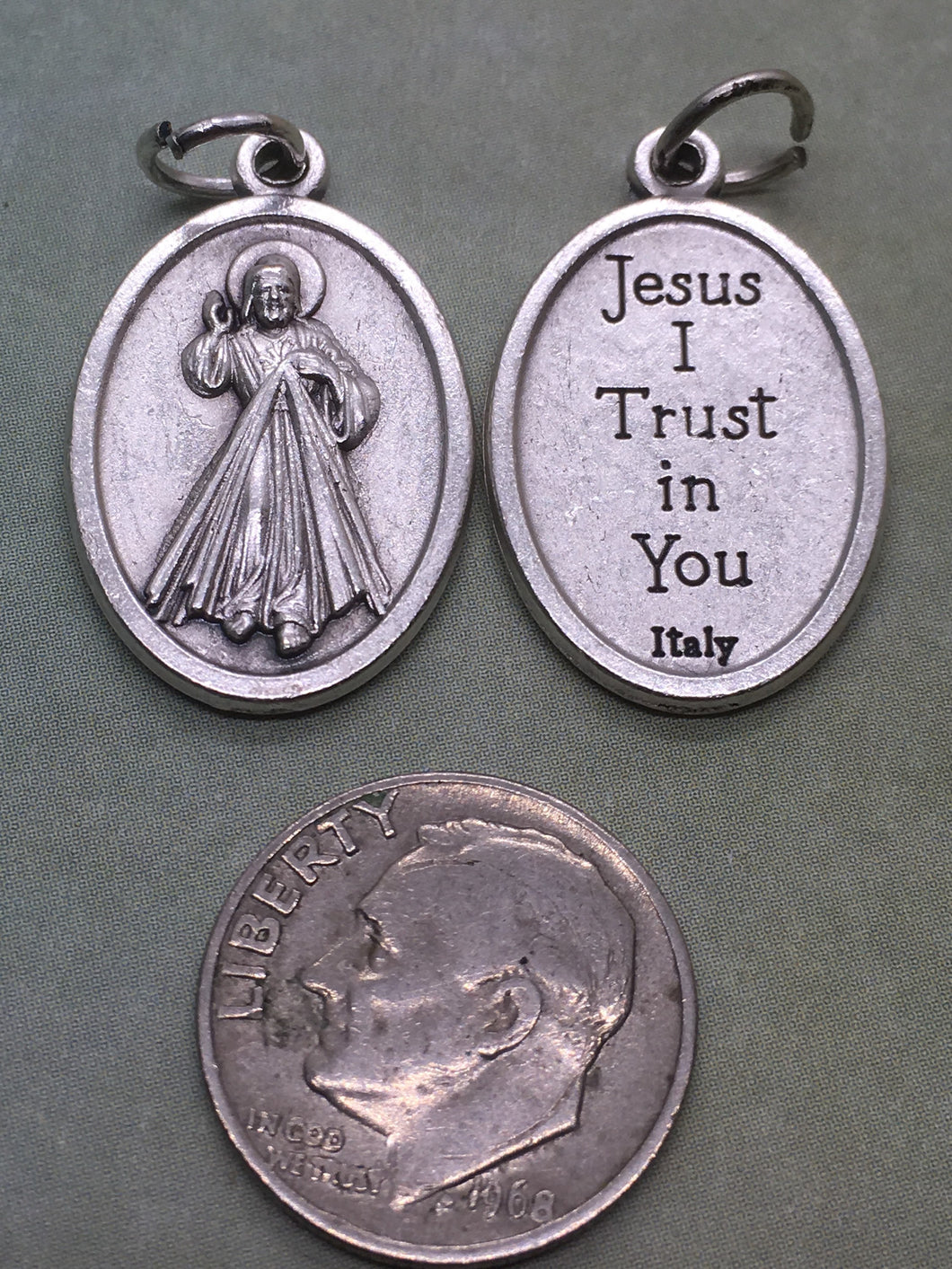 Divine Mercy holy medal - Jesus, I Trust in You