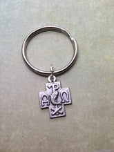 Load image into Gallery viewer, Christian Peace Cross key clip, key ring
