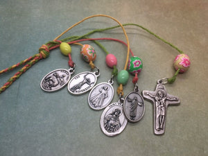 Easter home blessing cord, Catholic door hanger