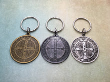 Load image into Gallery viewer, St. Benedict medal key ring
