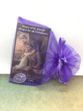 Load image into Gallery viewer, St. Joseph the Worker prayer card and holy medal gift set
